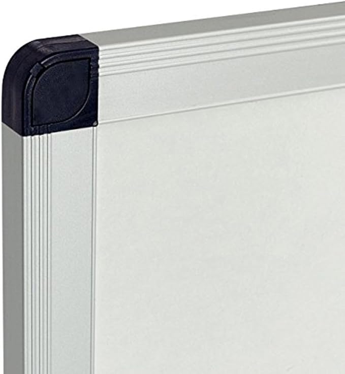 VIZ-PRO Porcelain Magnetic Dry-Erase Whiteboard, 24 X 18 Inches, 3 Pack, Silver Aluminiuim Frame