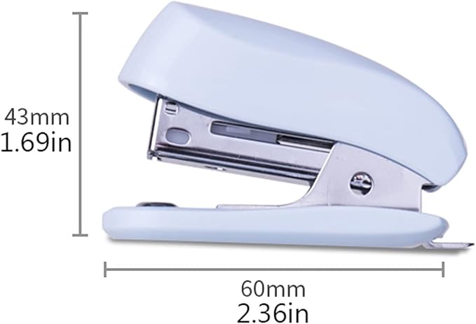 KUYWLMKMZZ Desk Stapler Office Stapler Set Office Stapler Desktop Stapler Compact Can Hold 12 Pages of Paper Student Supplies Blue and White 2 Pieces School Supplies (Color : A)