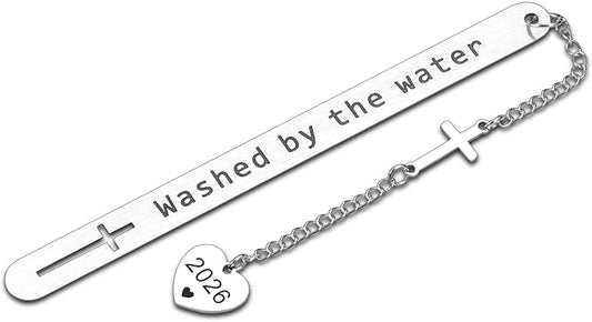 Baptism Gifts for Girls Boys 2026 Christian Bookmark for Teens Confirmation First Communion Christening Gift for Goddaughter Godson Godchild Baby Girl Baptism Gifts for Women Adult