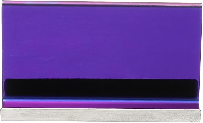 PATIKIL Business Card Holder for Desk, 3Pcs Business Card Holders Stainless Steel Card Stand Organizer Cards Display for Office Exhibition, Purple