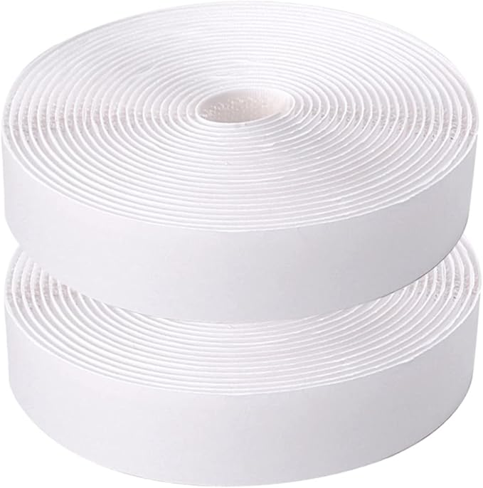 Lurrose 2cm x 5m Sticky Strips Hook Loop Adhesive Tape Durable Woven Nylon Fastener Double-Sided Adhesive for Electronics Construction