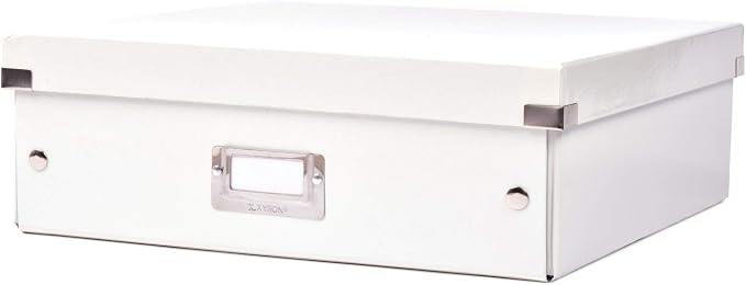Xyron Click N Store Craft Storage Boxes, Large, 13-1/2" x 13-1/2" x 4-1/2", White (627125)