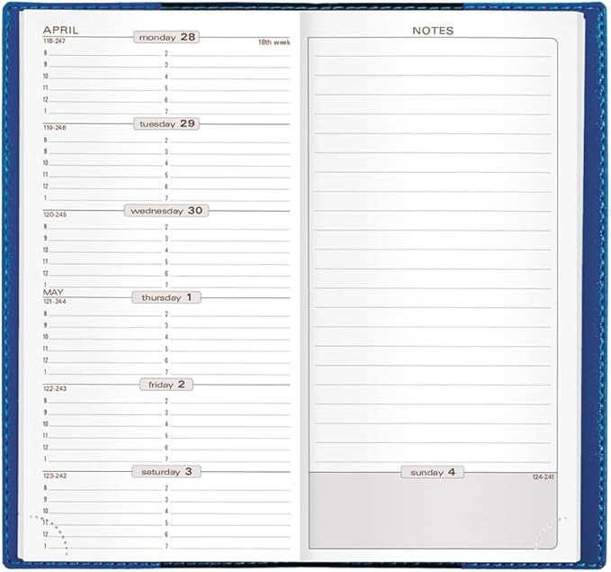 Exacompta 2026 Refill For "Space 17" Calendar Year Weekly/Monthly Planner Organizer - 12 Months (Jan. to Dec.) - 3 1/2" x 6 3/4"- Appointment Journal for Business, School, and Life