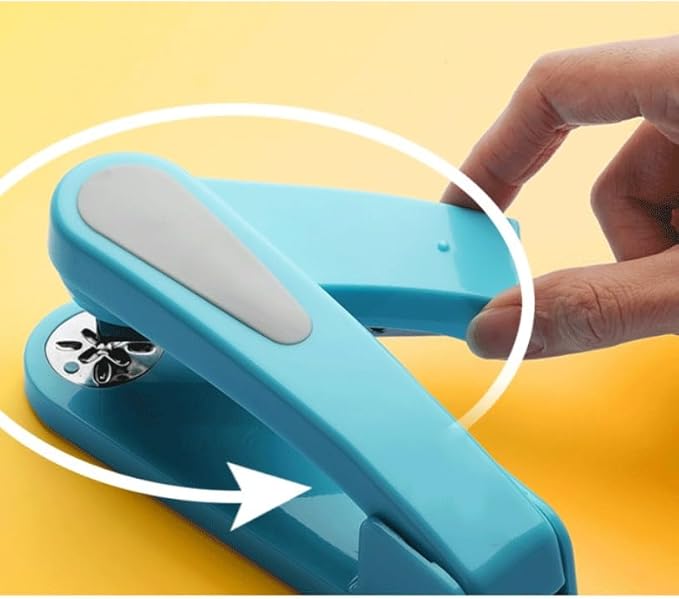 Rotating Stapler for Student Use, Large-Sized Thickened Stapler with Multiple Functions(Blue)