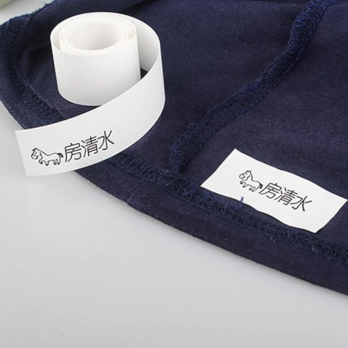 ljhnba for Creative Iron On Clothing Labels Roll Clothing Labels Gentle with Your Kids Skin Sewing Clothes Accesso Washable Iron On Fabric Labels Maker Stickers for Clothes Quilts