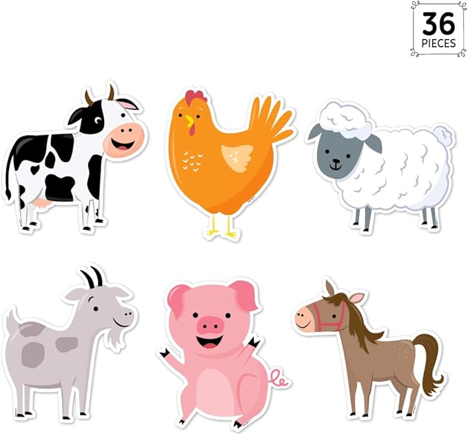 Creative Teaching Press Farm Friends 6" Designer Cut-Outs (10227)