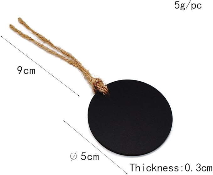 ULTNICE 10Pcs Small Blackboard Pendant with Hemp Rope Double-Sided Mini Chalkboard Signs for Home Decor Wedding Tags and DIY Crafts