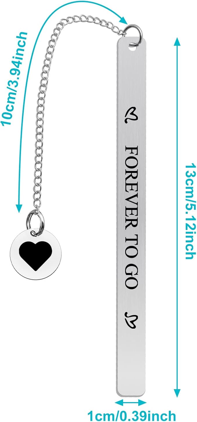 10 Years Anniversary Bookmark for Men Women 10th Anniversary Tin Gifts 10 Years of Marriage Gifts for Couple Husband Wife Boyfriend Girlfriend Present