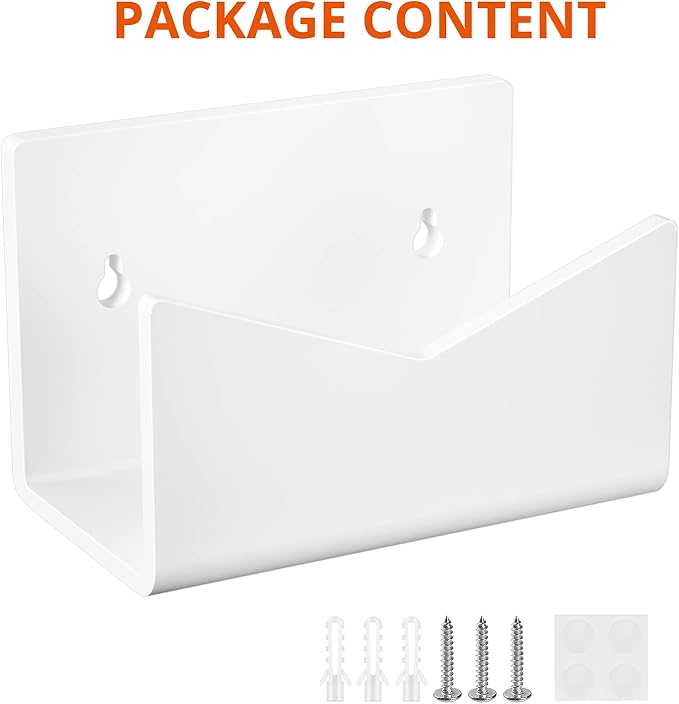 Richboom Acrylic Mail Holder, Envelope Holder for Desk Countertop Letter Holder for Home Office School (1 Section White)