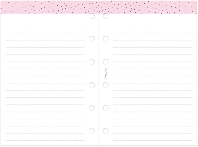Filofax Calendar Diary Refill, Pocket Size, Week-to-View, Confetti Minimal Diary Pack, Multilingual: Five Languages, 2026 (C68291-26)