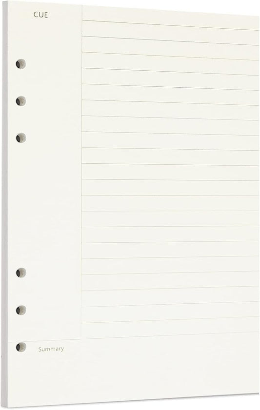 Zelten 1 Pack A5 45 Sheets/90 Pages Connell Loose Leaf Punched Paper Refills Paper for 6 Hole Binder Personal Organizer Diary Notebook Refillable Planner
