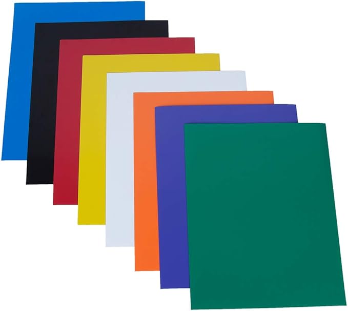 A4 Color Magnetic Sheet Teaching aids， Can be cut Soft Magnetic ，Sheet ferromagnetic/ Magnetic Strip Rubber， Message Board Magnet Stone Stickers（1 set of 8 sheets）