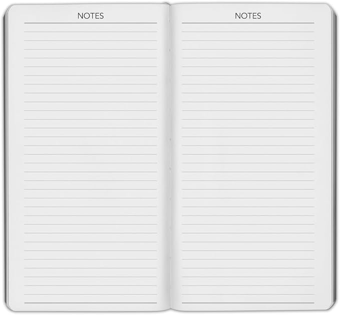 Harbor Pocket Weekly Monthly Planner 2027, Calendar Planner and Notebook, Durable Faux Leather, 192 Pages, Softcover & Book Bound - Cambridge Red - 6x3.25"