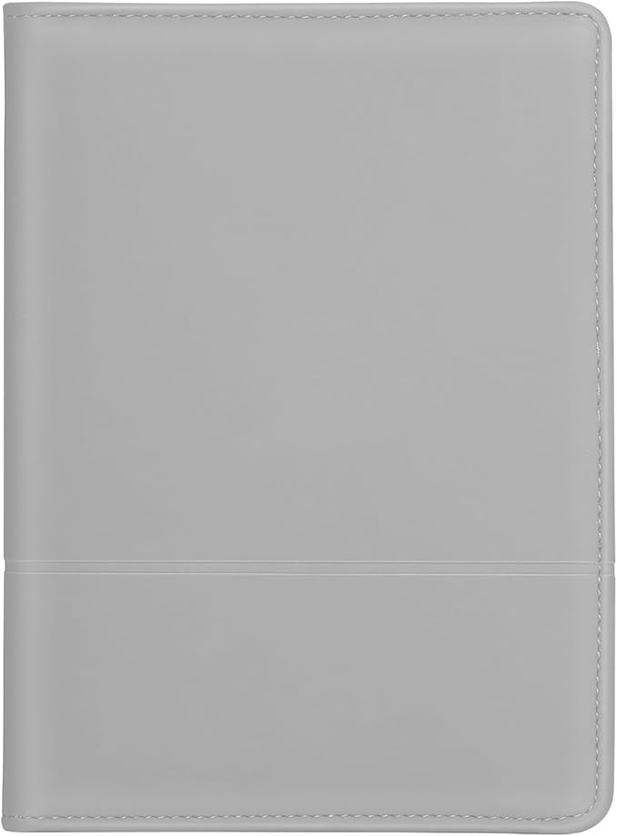 Padfolio/Portfolio Binder, Mini Padfolio Portfolio Binder 5 x 8 Legal Writing Pad, A5 Document Organizer Folder for Men Women, Gray