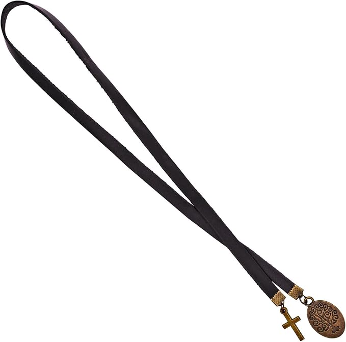 BLBMH Genuine Leather Bible Bookmark | Tree of Life Cross with Ribbon | Christian Gifts for Women Men Book Lovers Mom - Coffee LB2