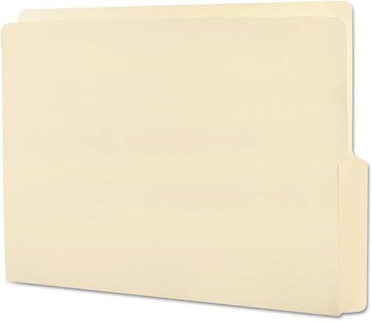 Smead End Tab File Folder, Shelf-Master Reinforced 1/2-Cut Tab Bottom Position, Letter Size, Manila, 100 per Box (24128)