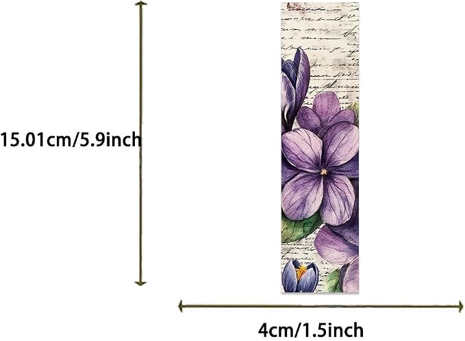 30PCS Nature Pictures of Flowers Paper Bookmarks for Book Lovers, Vintage Aesthetic Bookmark Simple Style Book Accessories Natural Style Book Marks,Boxed Bookmarks Set as Gifts for Students