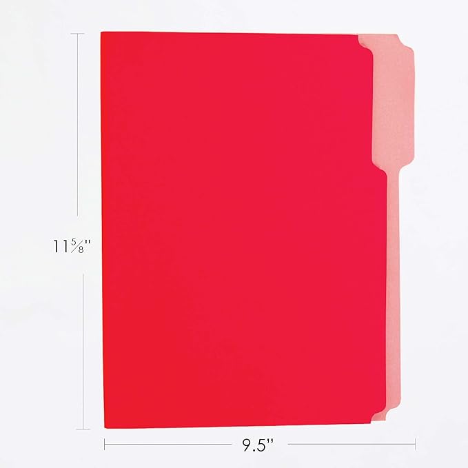 BAZIC 1/3 Cut Letter Size Color File Folder (6/Pack)