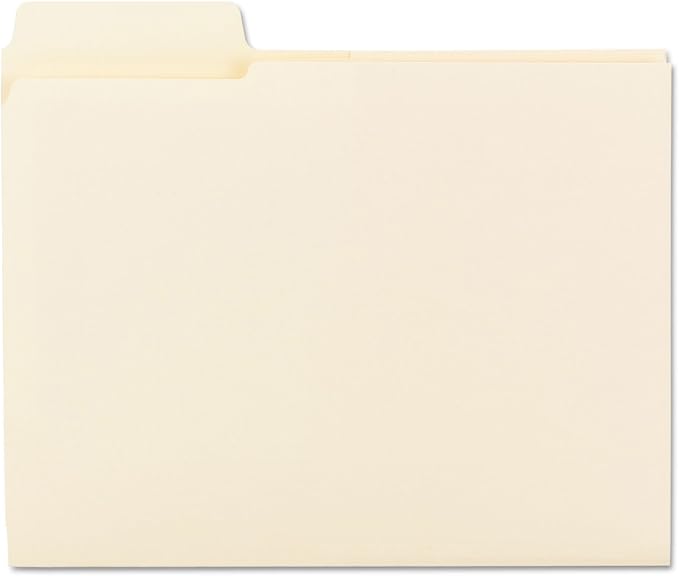 Smead 3-in-1 SuperTab Section Folder, Oversized 1/3-cut Tab, Letter Size, Manila, 12 Per Pack (11904)