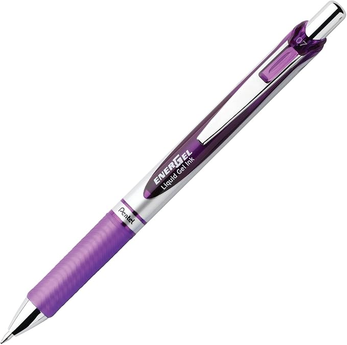 Pentel EnerGel RTX Retractable Liquid Gel Pen, (0.7mm), Medium Line, Metal Tip, Assorted Colors, Pack of 6 (BL77BP6M)