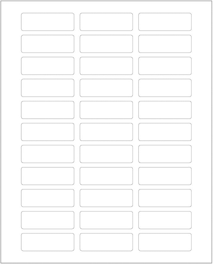 ChromaLabel 0.75 x 2.25 Inch Printable Address Labels for Laser & Inkjet Printers, 825/Pack, 25 Sheets