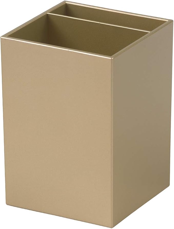 JAM PAPER Plastic Pen Holder - Gold - Desktop Pencil Cup Sold Individually