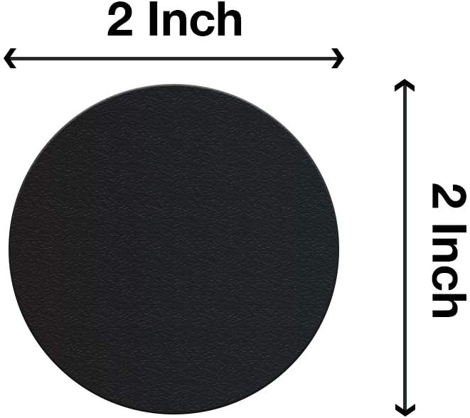 Black Dry Erase Chalkboard Magnetic Shelf Label Magnets. Perfect for Kitchen of Office. (2" Round (10 pcs))