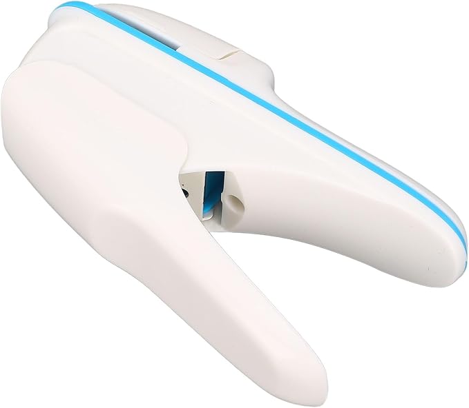 Zunate Stapleless Stapler for Home, School, and Office Use, Portable No Staple Binder with 8-Sheet A4 Paper Capacity, Compact ABS Design, White