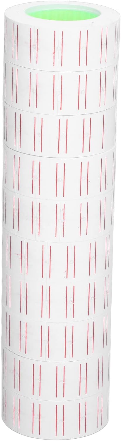 30 Rolls 15000 Pieces Price Label Stickers Single Row Tag Paper for MX5500 Labeler 21x12mm
