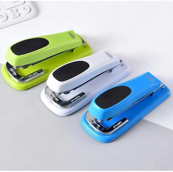 1pcs Stapler Rotated Office and School Binding Supplies User Friendly Labor-Saving Fashionable Center Joint Stapler(Black)
