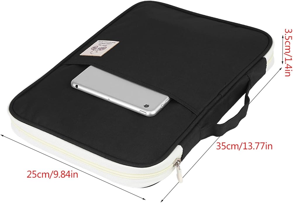 A4 Document Bag File Folder, Multifunctional A4 Document Bags Portfolio Organizer Waterproof Travel Pouch Zippered Case