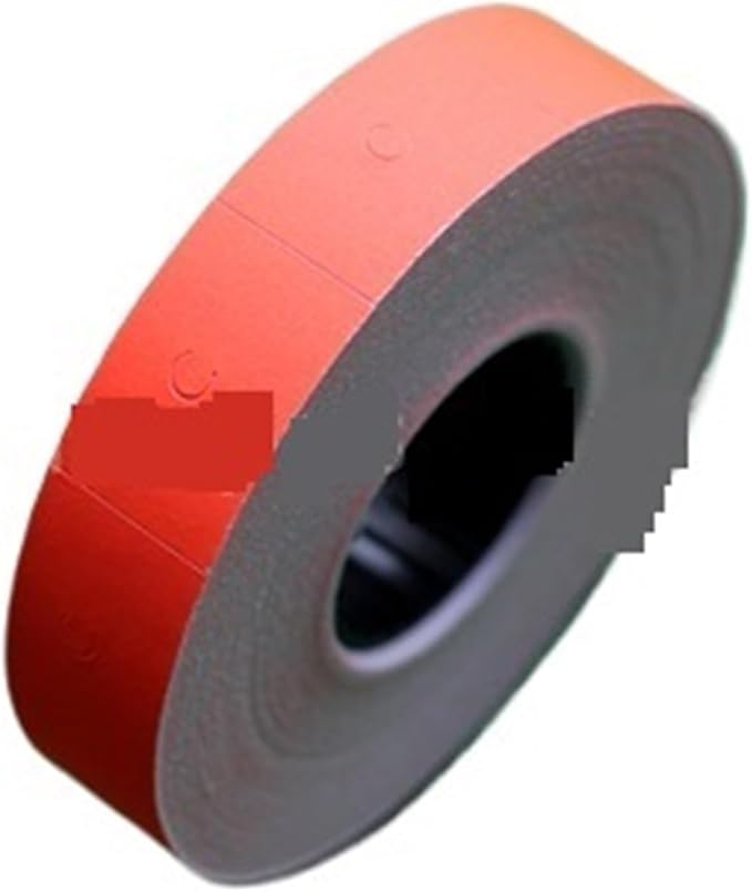 Price Gun Labels Paper Labels Colored for Two-line Labeller, Pricing Gun Labeler #6600 Tag Sticker Roll Reel Price Label for Retail Stores, Grocery Shops & Flea Markets(Red)