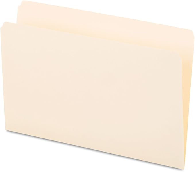 Universal 15110 File Folders, Straight Cut, One-Ply Top Tab, Legal, Manila, 100/Box