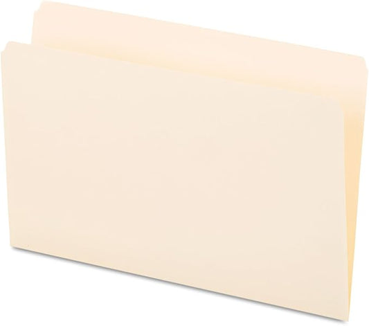 Universal 15110 File Folders, Straight Cut, One-Ply Top Tab, Legal, Manila, 100/Box