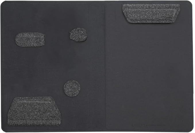 LHiDS Creative Magnetic Business Portfolio Resume Padfolio Organizer, A5 Folder with Clipboard, Paper Clip, Writing Pad, Magnetic Closure for Work, School and More, Black