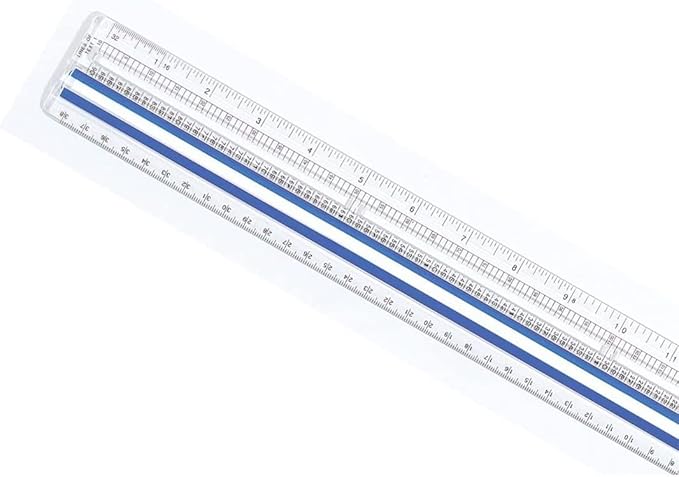 Westcott Data Processing Magnifying Ruler, 2X Magnification, 1/16-Inch & Tenths Scales, Back-to-School, School Supplies, Classroom Supplies, 12-Inch
