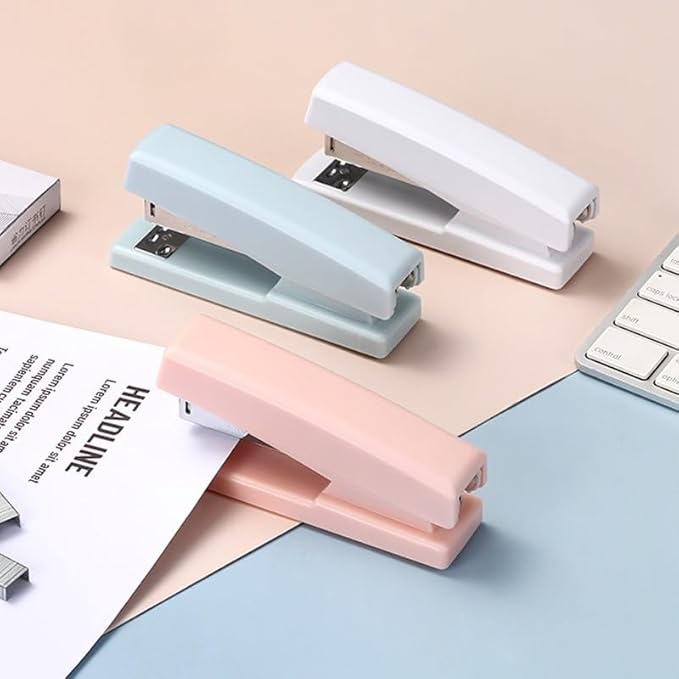Knamoda Blue Office Stapler, 1000 Staples, 25 Sheet Capacity, Classic Style