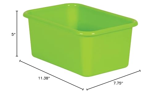 Teacher Created Resources® Lime Small Plastic Bin