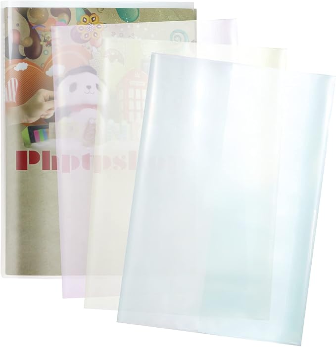 ONLYKXY 6pcs Clear Exercise Book Covers for Home Office Books Waterproof Plastic Sleeves Multiple Colors Book Case (10.4x7.4，16K)