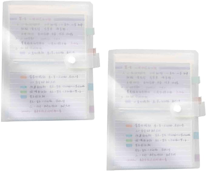 3x5 Index Cards Clear Plastic Holder Organizer Pouches Book Binder 40 Page Hold 160 Cards 2 Pack