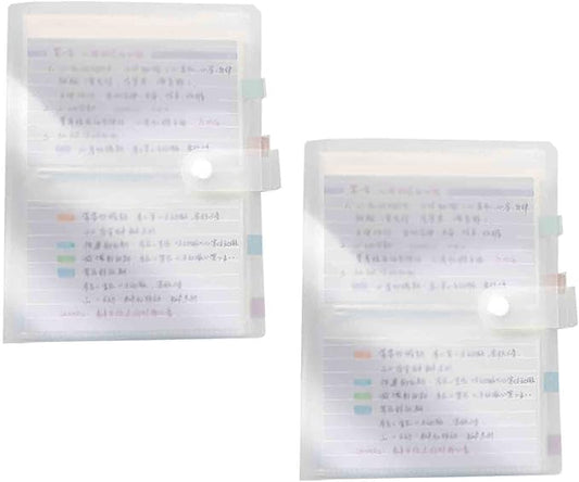 3x5 Index Cards Clear Plastic Holder Organizer Pouches Book Binder 40 Page Hold 160 Cards 2 Pack