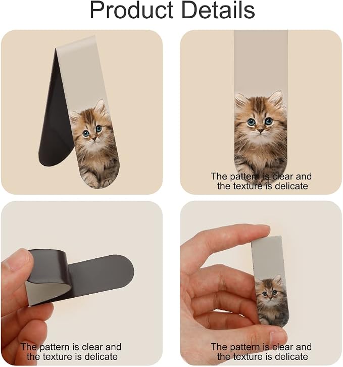 ZNHIS Magnetic Bookmarks, 15PCS Cute Animal Pattern, Multicolor, Paper, Bookmark
