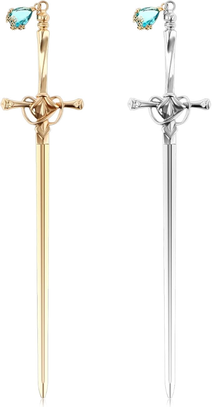 Jeffdad 2Pcs Sword Katana Bookmarks Vintage Silver Metal Pendant Bookmarks Unique Book Lovers Presents Valentine's Day Gifts Thanks Gift for Boyfriend