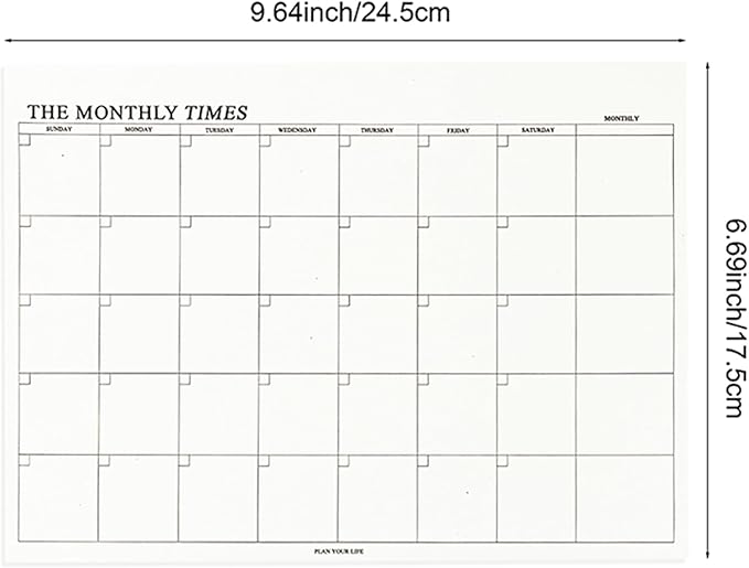To Do List Notepad - Undated Tear-Off Monthly Planner Notepad for Women men, 60 Sheets Desk Planner Organizer for Office, 9.4" x 6.7", 100 GSM Paper
