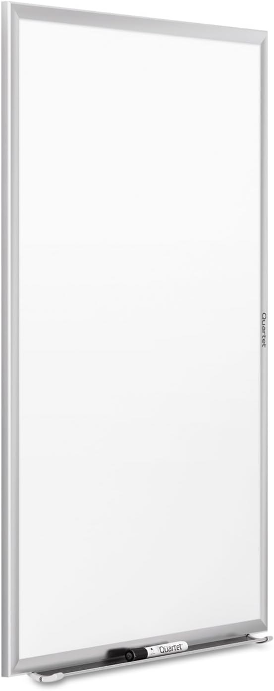 Quartet Dry Erase White Board 60"W x 36"H Magnetic Whiteboard, Nano-Clean, Silver Aluminum Frame (SM535)