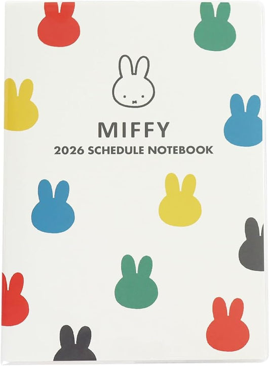 Square Miffy Notebook 2026 A5 Monthly Ivory 08BD-5I (Starts October 2025)