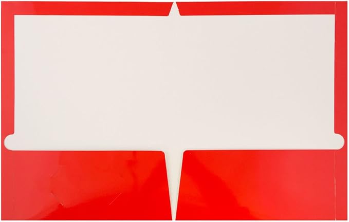 JAM PAPER Laminated Two Pocket Glossy School Folders - Letter Size - High Gloss Red - Bulk 100/Box