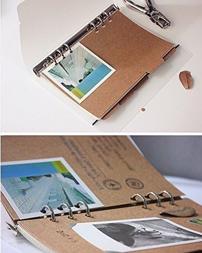 Zelten Refills/Loose Leaves for A6 Cover Ring Binder/Personal Organizer/Planner(A6 6 Holes, Divider Horizontal Brown Paper)
