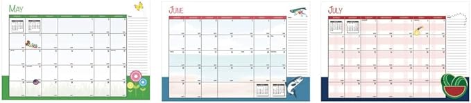 House of Doolittle 10 in. x 7 in. 12-Month (Jan to Dec) 2026 Seasonal Monthly Planner - Illustrated Seasons Artwork/Light Blue Cover
