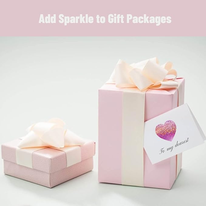 500Pcs Heart Stickers, 1 Inch Glitter Small Heart Shaped Sticker, Love Stickers for Valentines Day/Mothers' Day/Wedding, Decorations for Envelops Gift Wraps, Offices, Teachers & Classrooms